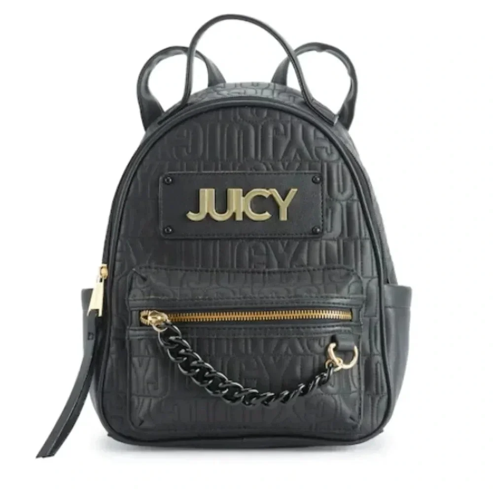Juicy Couture Black Track Star Backpack